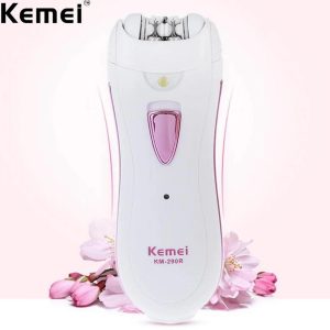 New Kemei KM-290R Women Epilator for painless facial and body hair removal