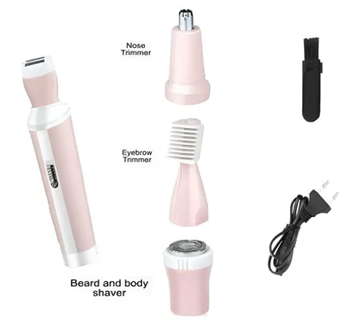 Kemei KM-3024 4-in-1 Rechargeable Hair Remover Shaver for Women