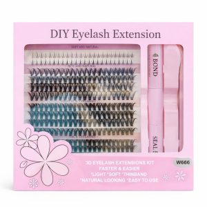 DIY Eyelash Extension Kit with 3D lashes bond and seal